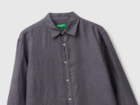 Grey shirt in pure linen - ucb_image_FY