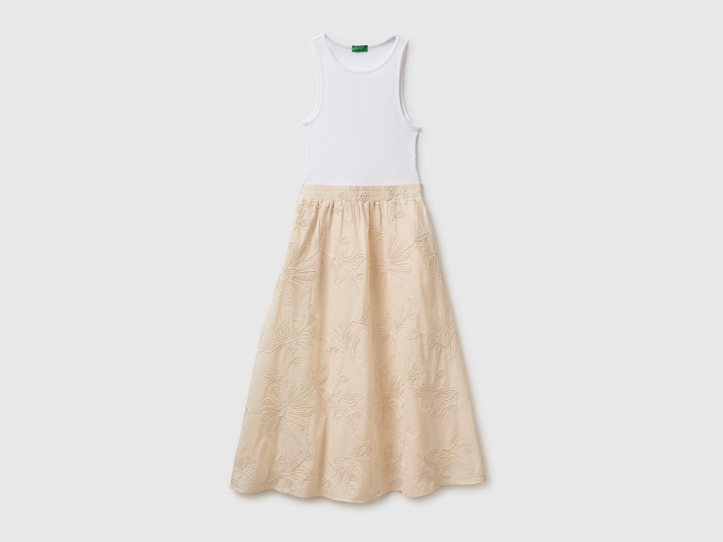 Midi dress with floral embroidery - ucb_image_FS