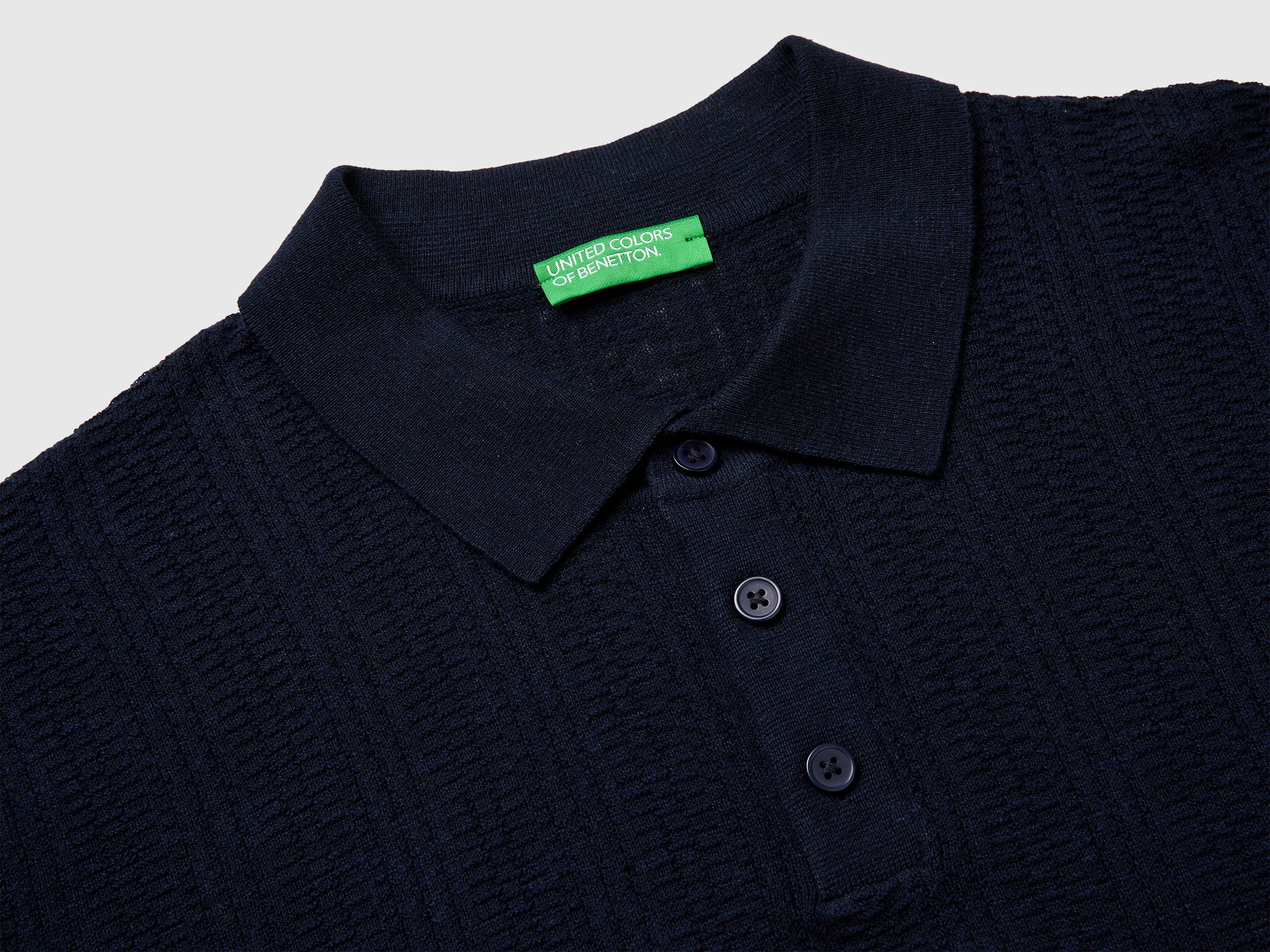 Textured linen blend polo shirt - ucb_image_DS1