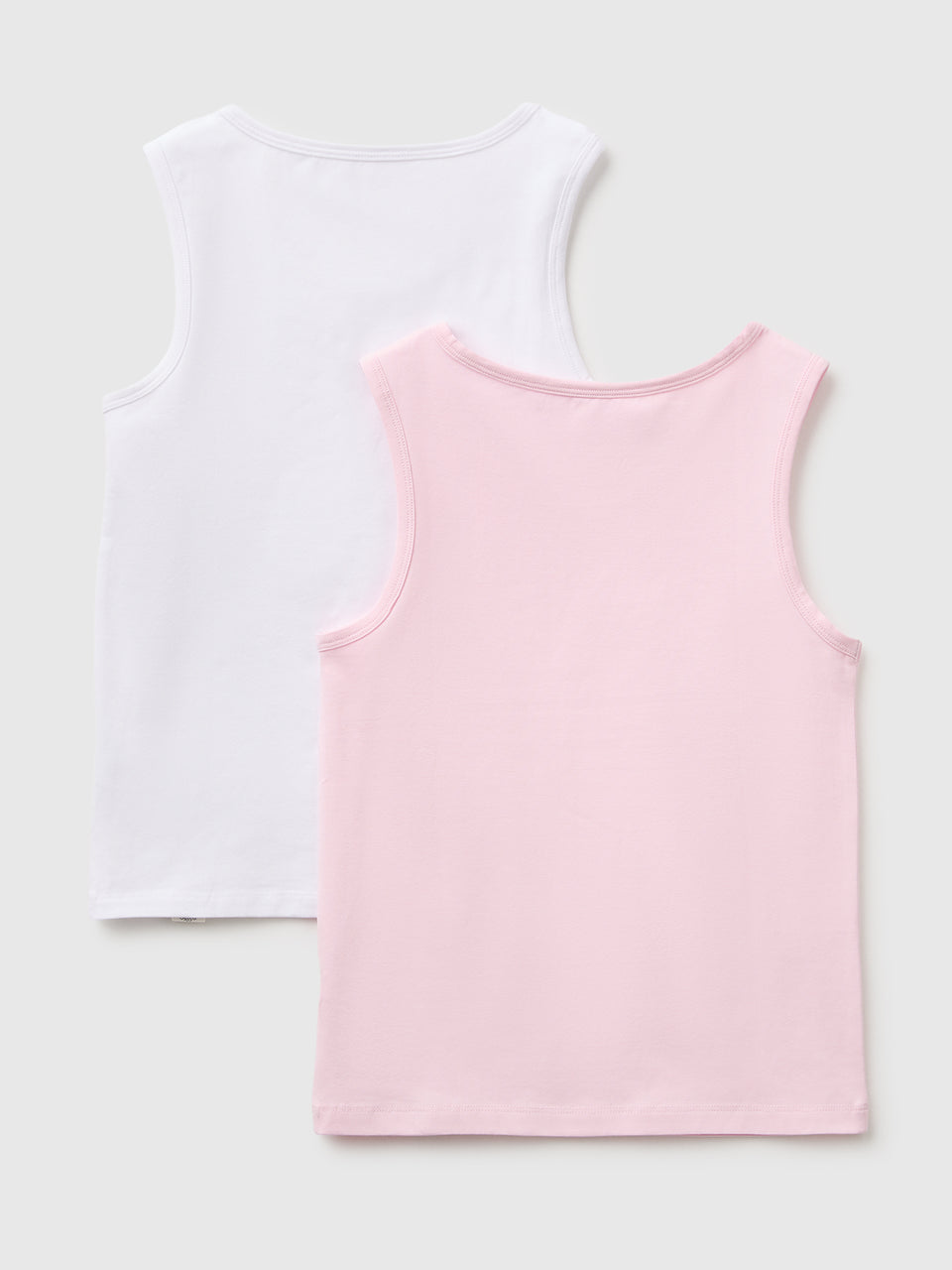 Duas t-shirts sem mangas interiores em algodão stretch - ucb_image_BS