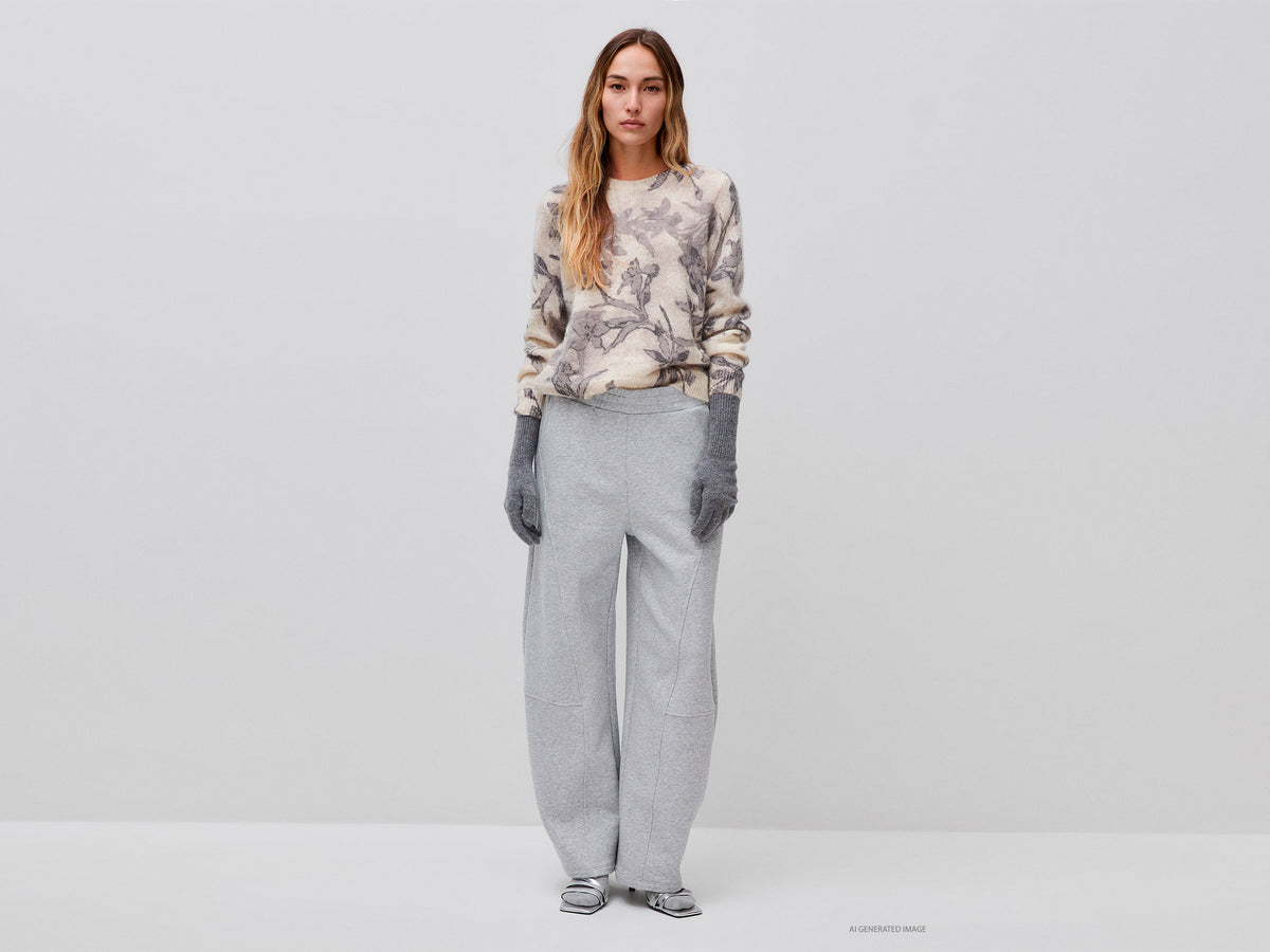 Camisola às flores em mistura de mohair e lã - ucb_image_FY