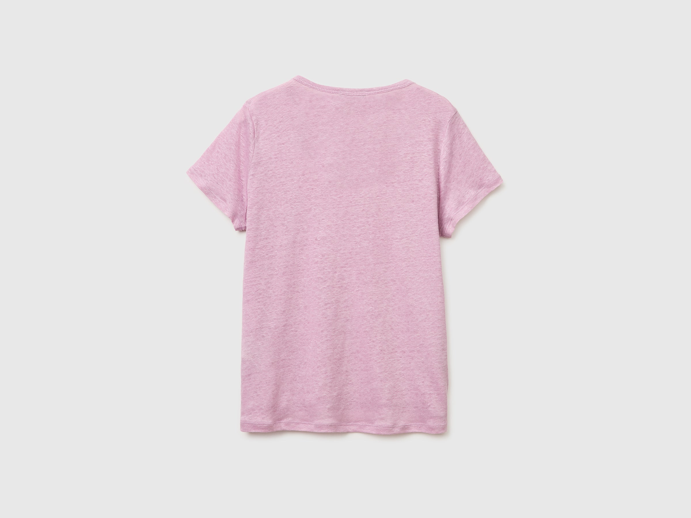 T-shirt de gola redonda em linho puro - ucb_image_BS