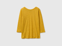 Boat-neck T-shirt in pure linen - ucb_image_BS