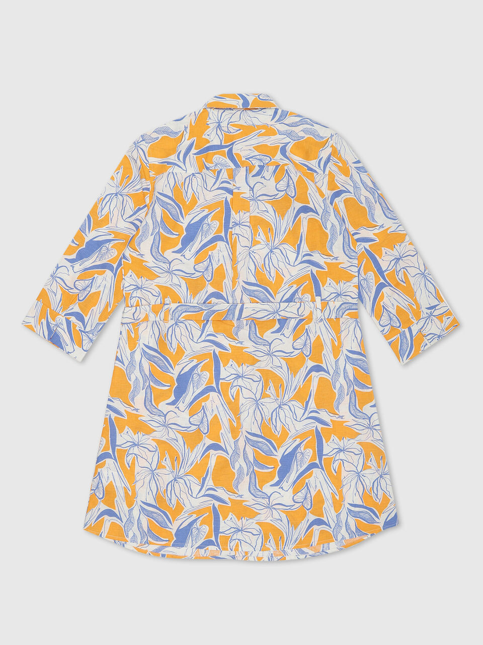 Full Sleeve Button Down Knee Length Shirt DreShort Sleeve image number 2