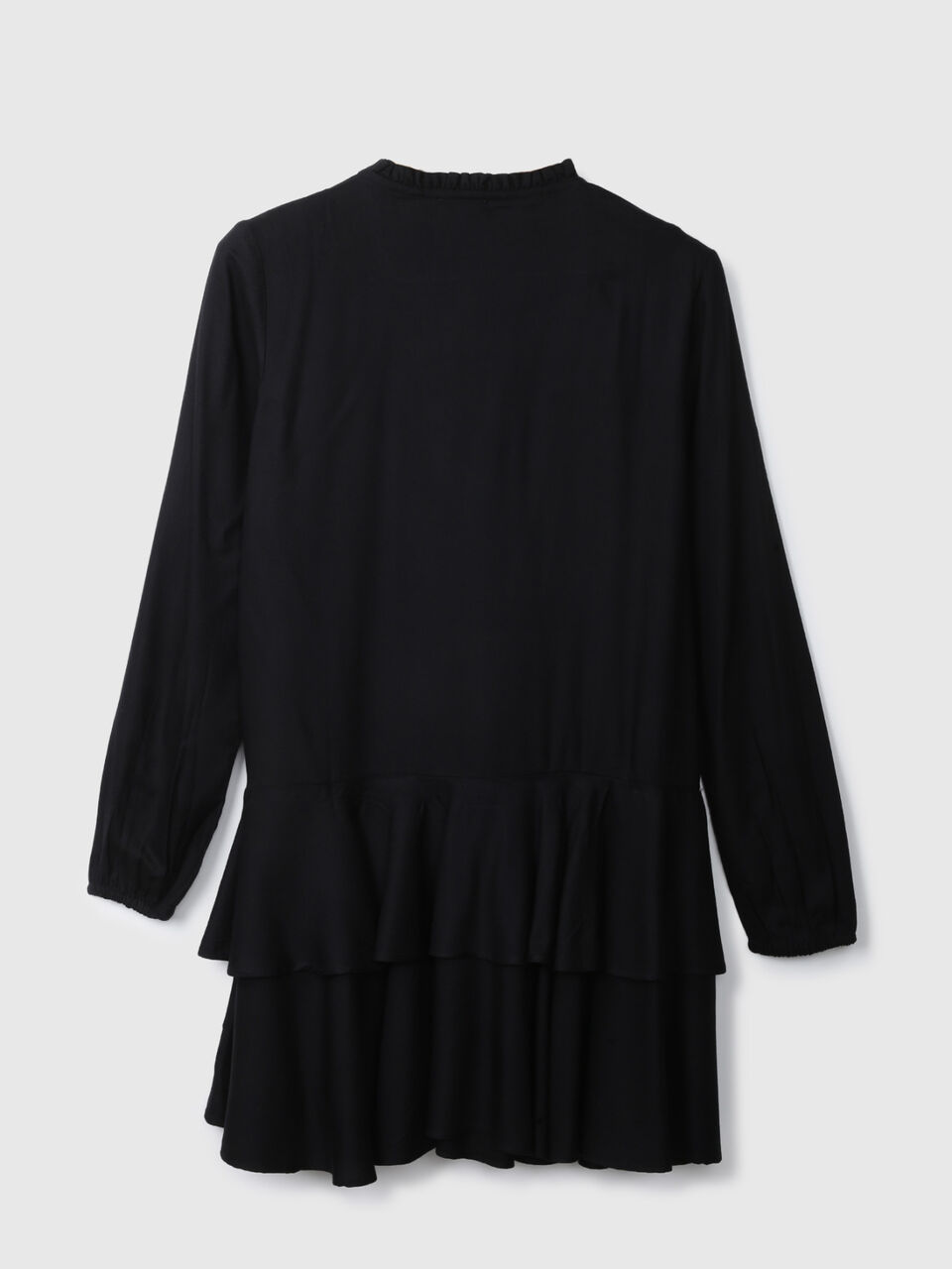 Full Sleeve Tiered Ruffle Dress Solid image number 2