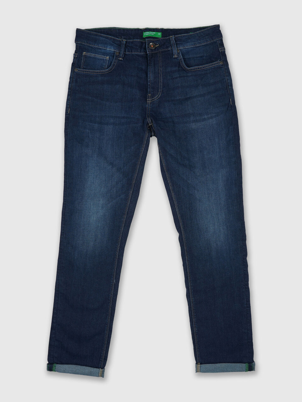 Skinny Fit  Mid Blue Boomerang Jeans image number null