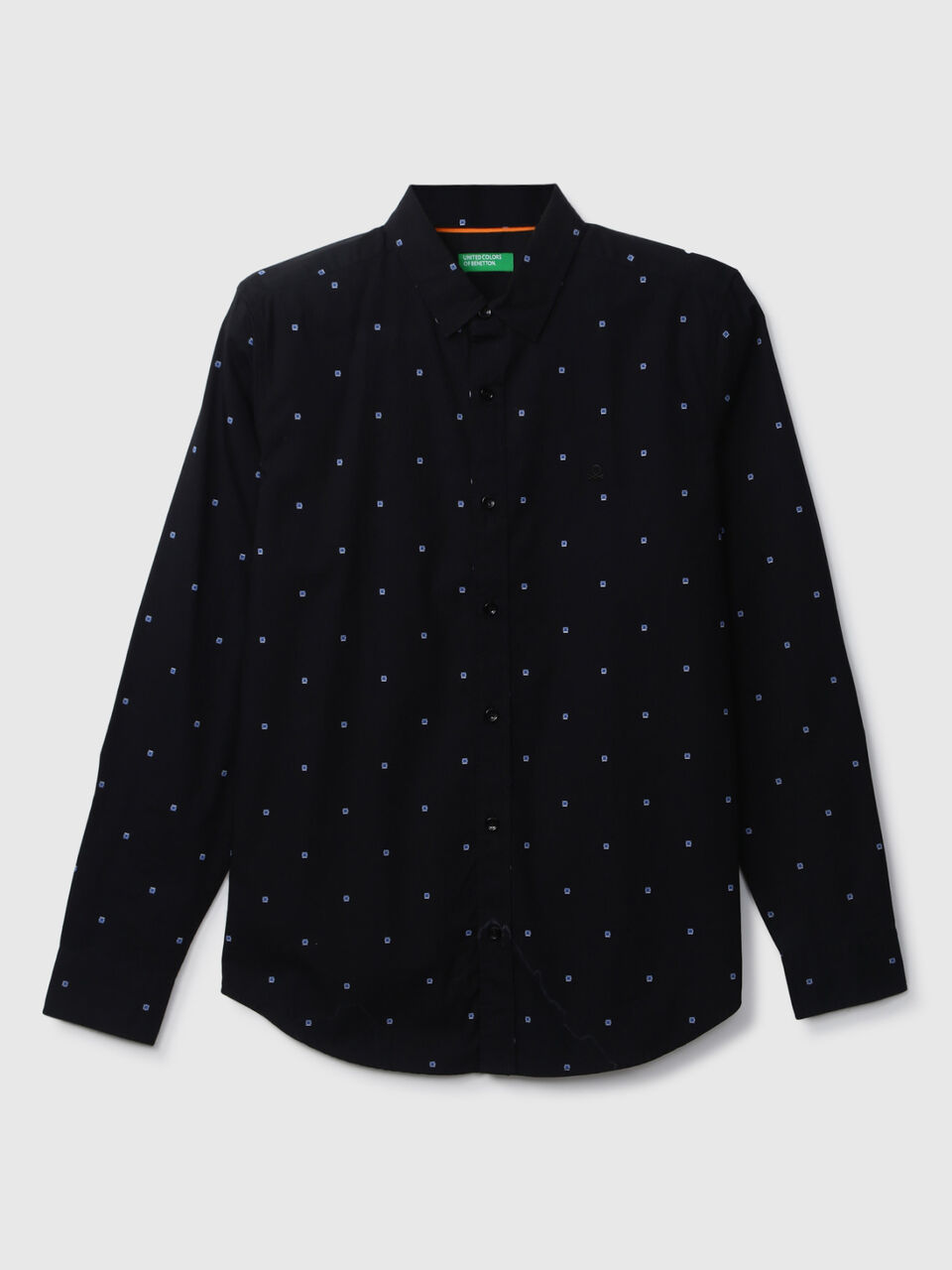 F/S POPLIN BOX MOTIF PRINT SHIRT image number 1