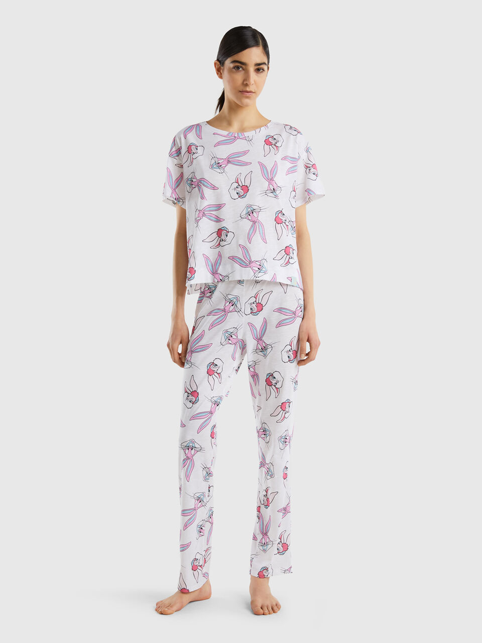 T-SHIRT AND TROUSER WITH ALL OVER PRINT image number null