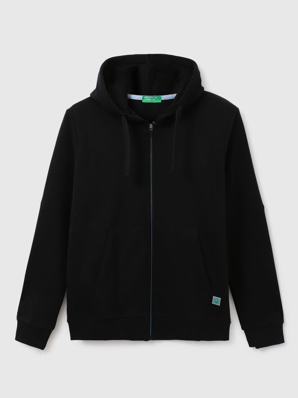 F/O NEON ZIPPER DENIM PATCH HOODIE image number 1