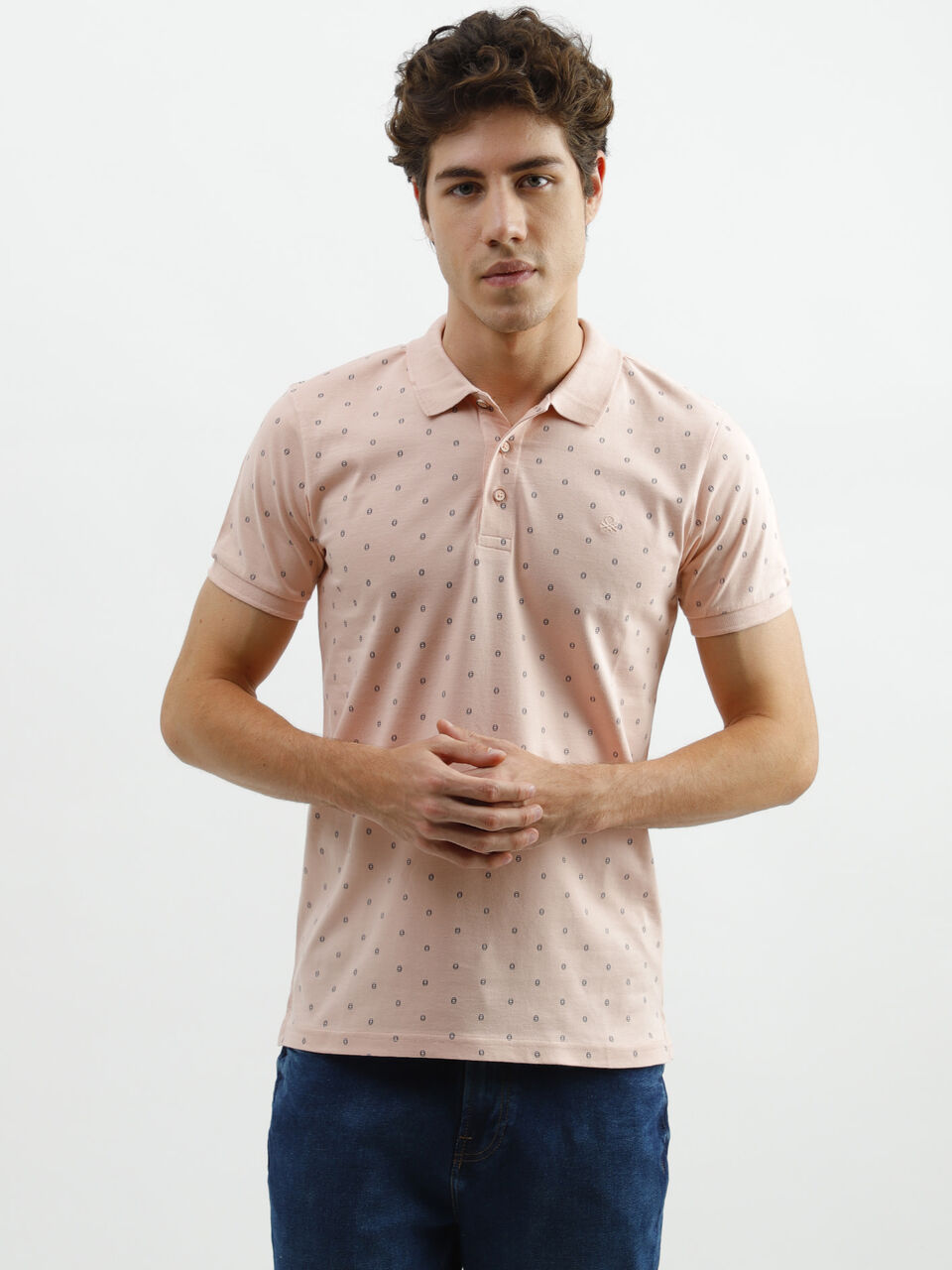 Ditsy AOP Pique Polo image number null