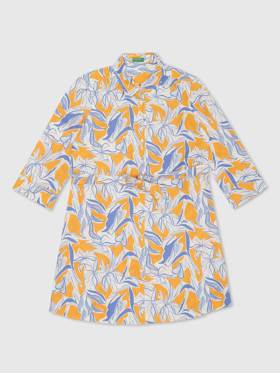 Full Sleeve Button Down Knee Length Shirt DreShort Sleeve image number 1