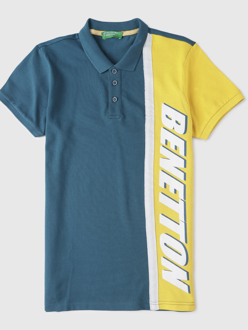 Short Sleeve Printed Polo Neck Tee image number 1