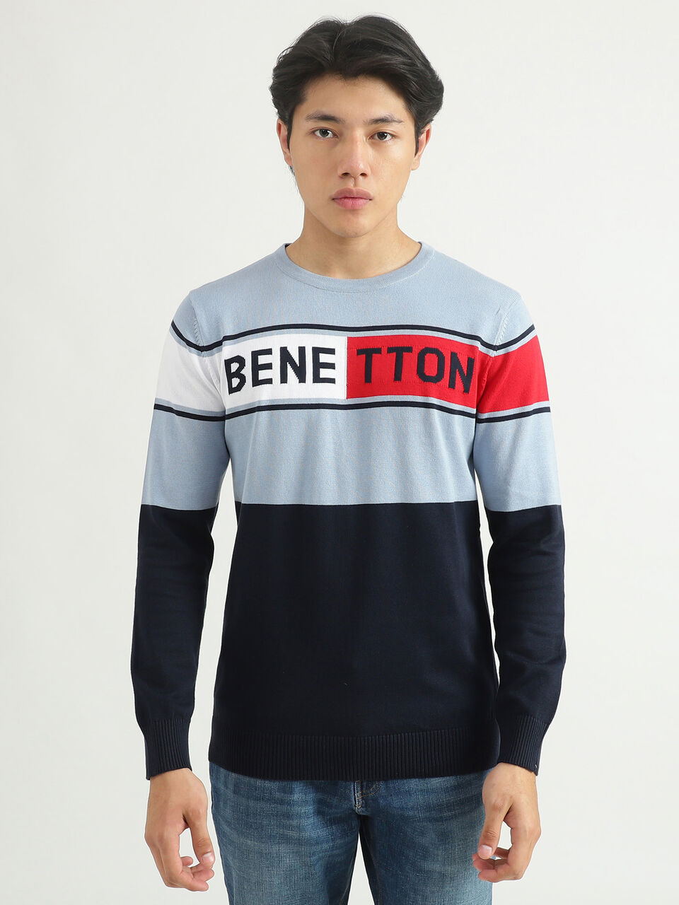 F/S COLOR BLOCKED BENE TTON TRICOT image number null