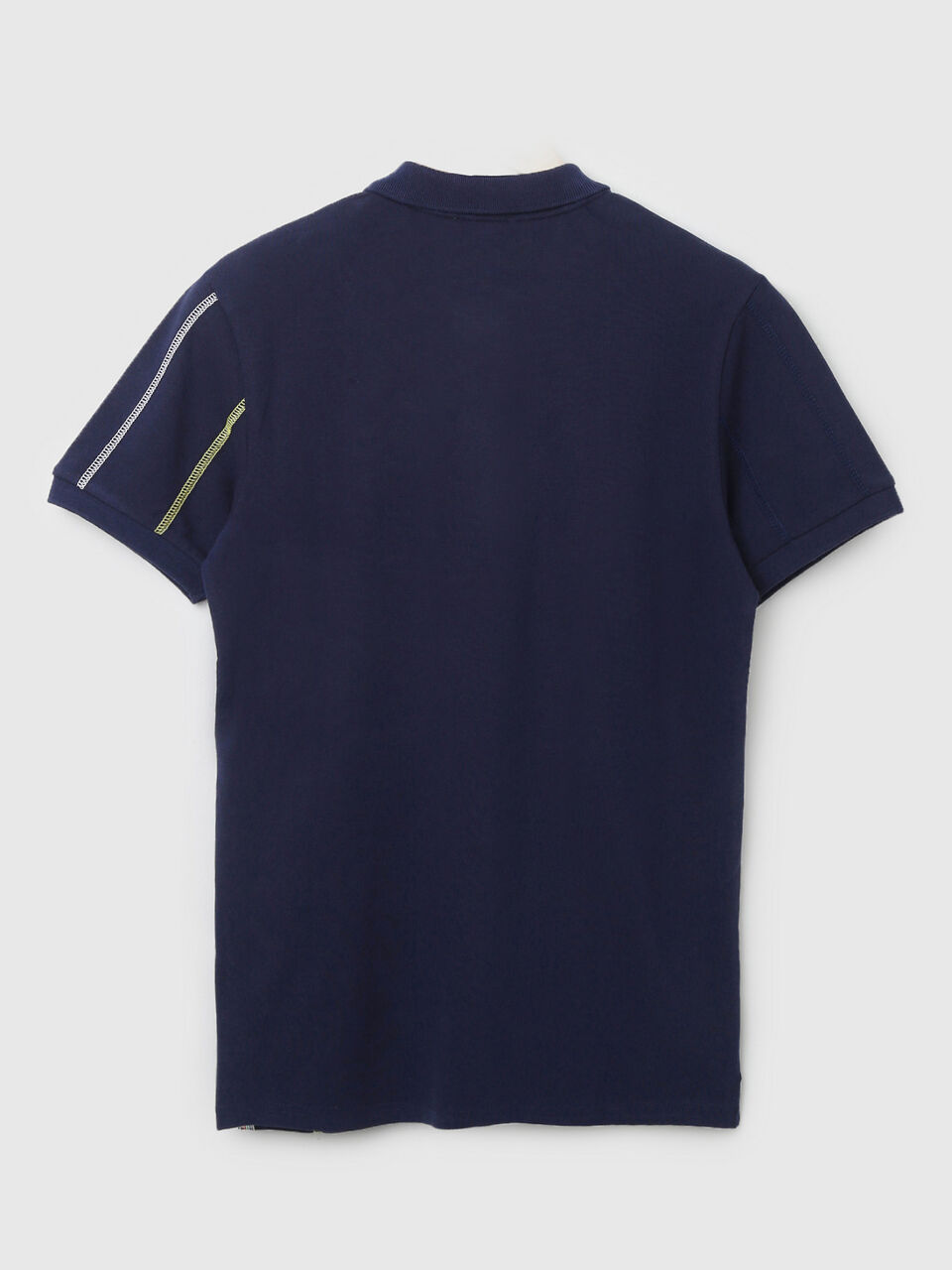 VERTICAL FLAT LOCK PIQUE POLO image number 2