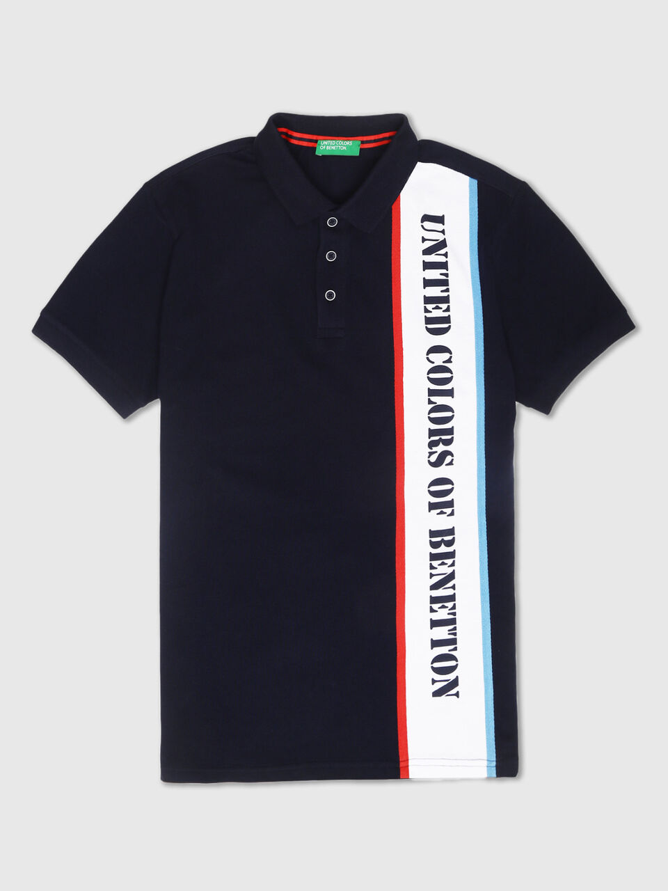 Multi Color Tapes Pique Polo image number 1