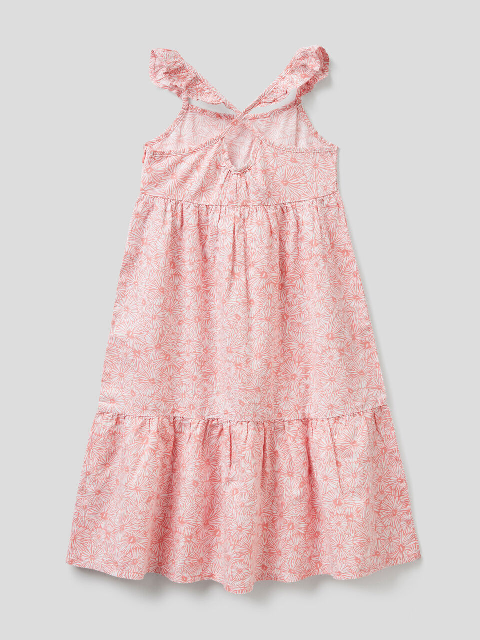 Midi dress in linen blend with frills image number 2
