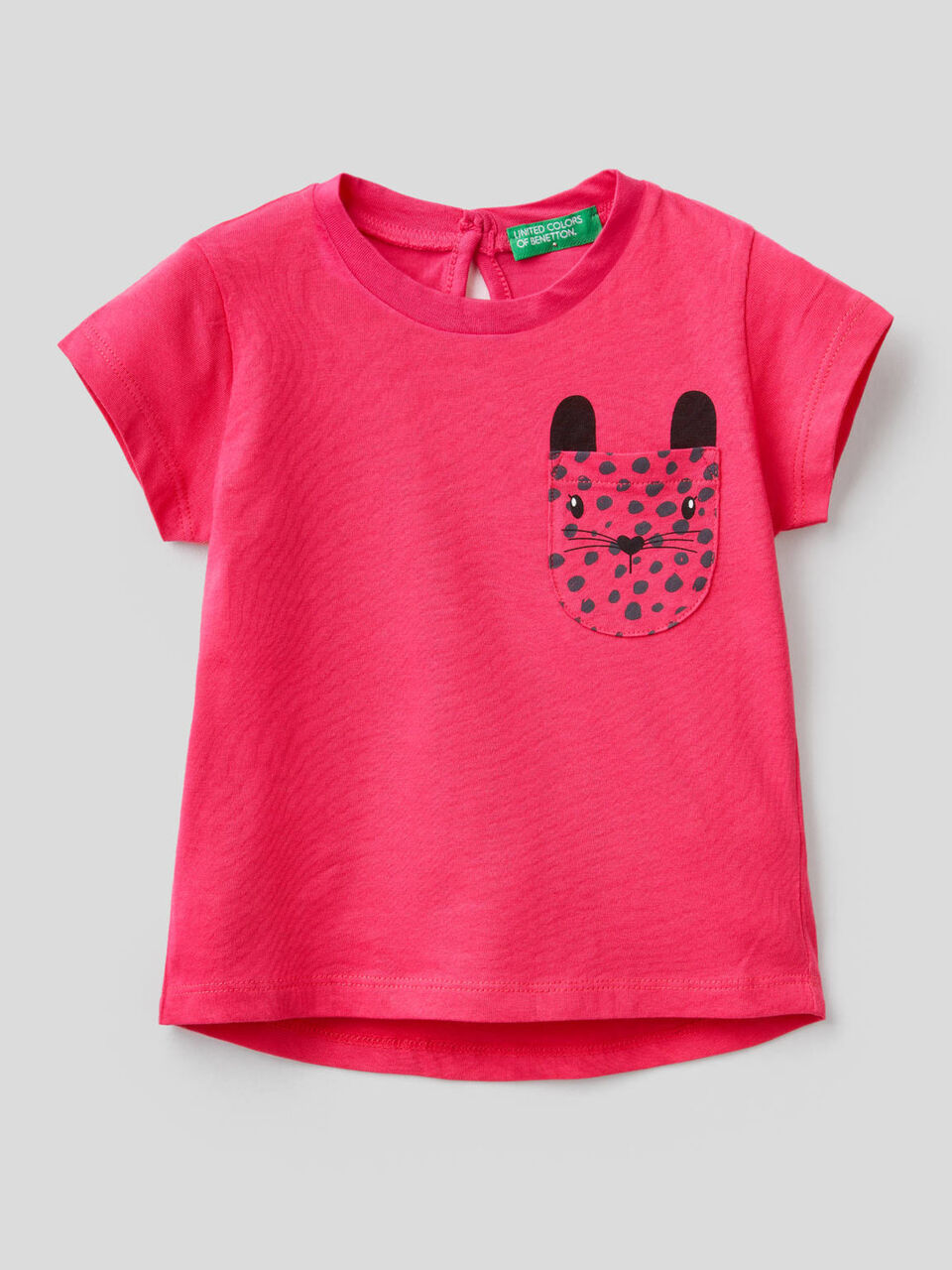 Cotton t-shirt with printed pocket image number 1