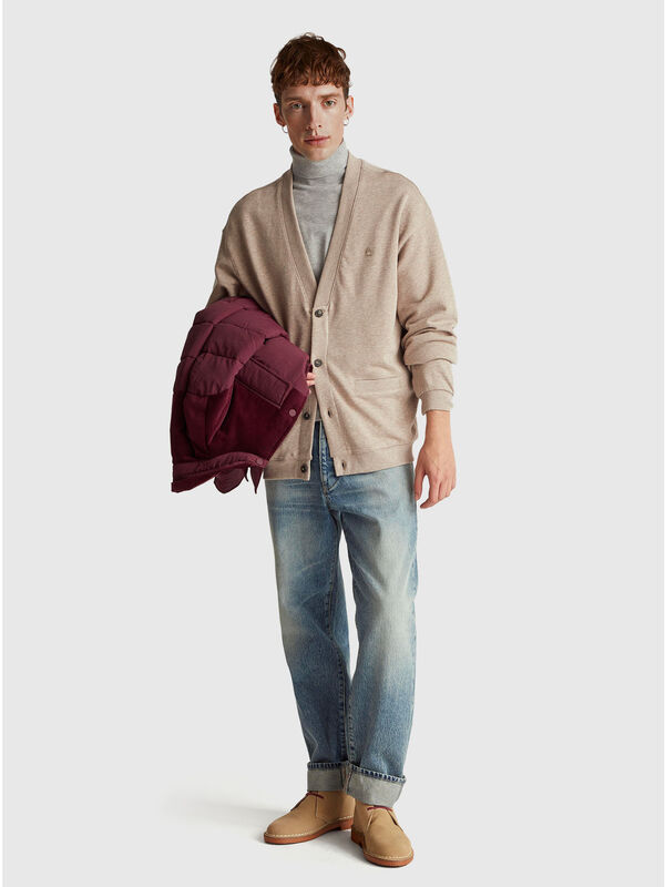 Relaxed fit sweat cardigan Men