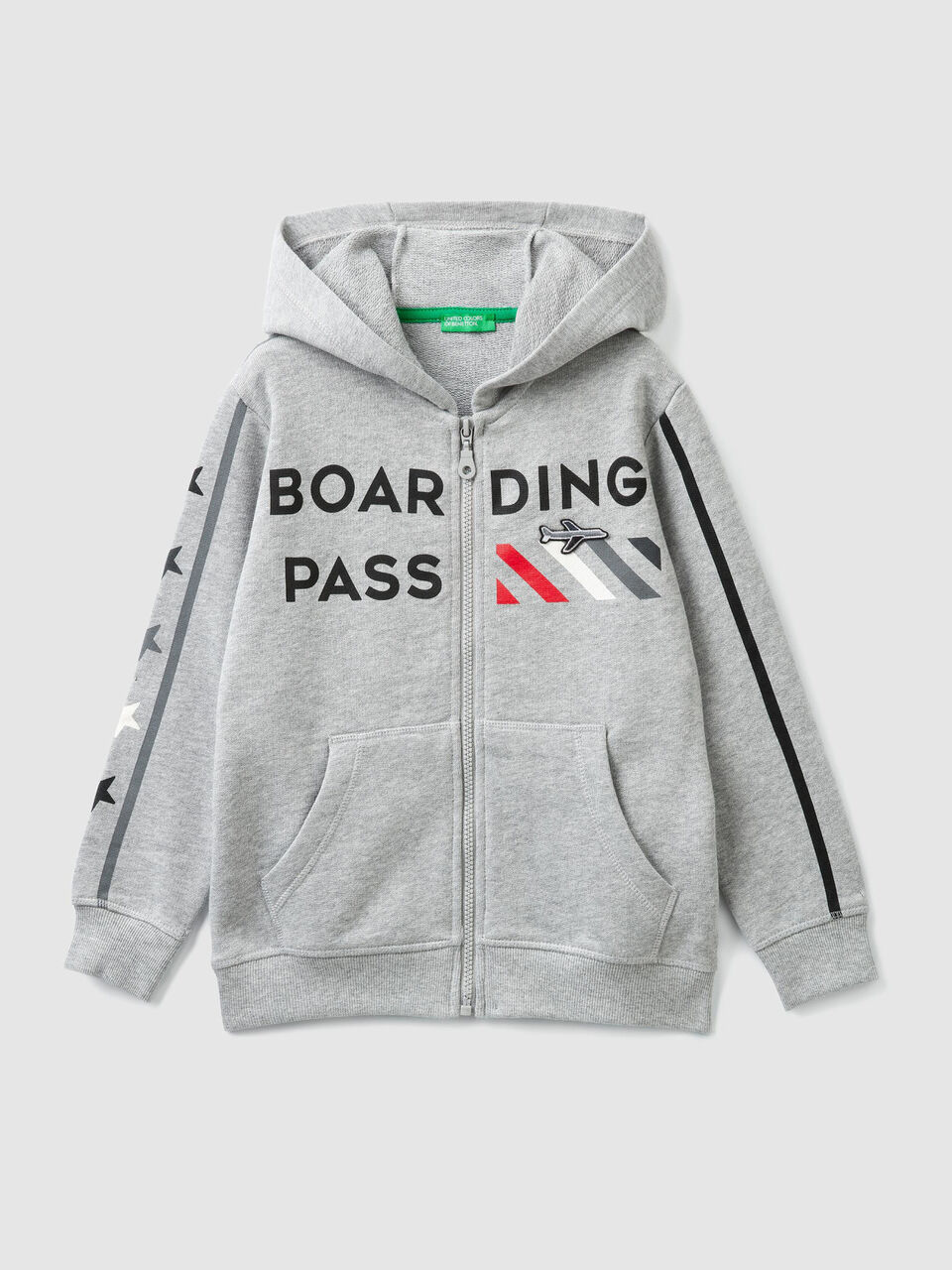 Zip-up sweatshirt with prints image number 1