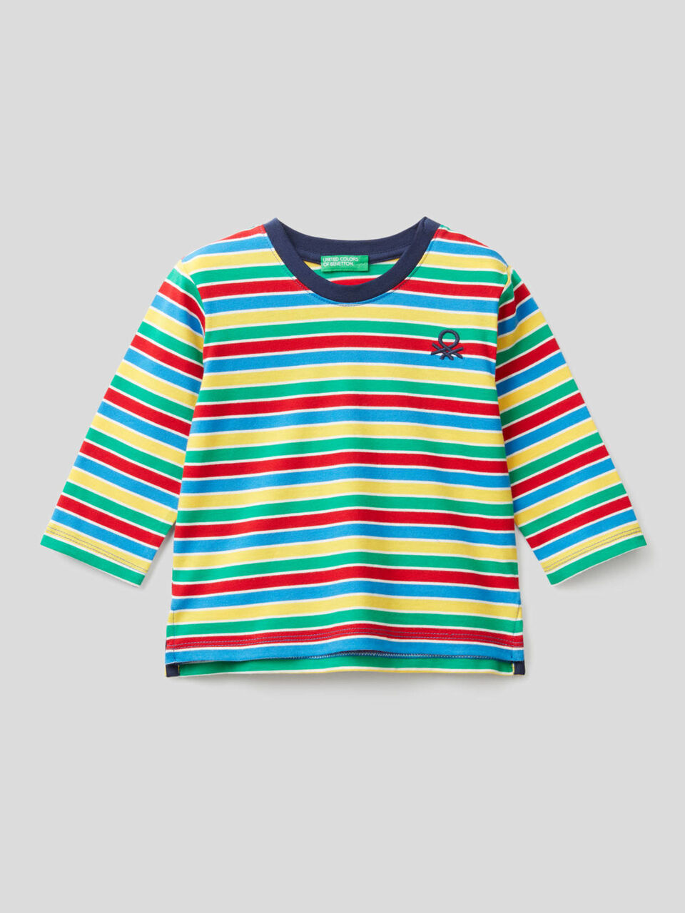 Striped t-shirt in organic cotton image number 1