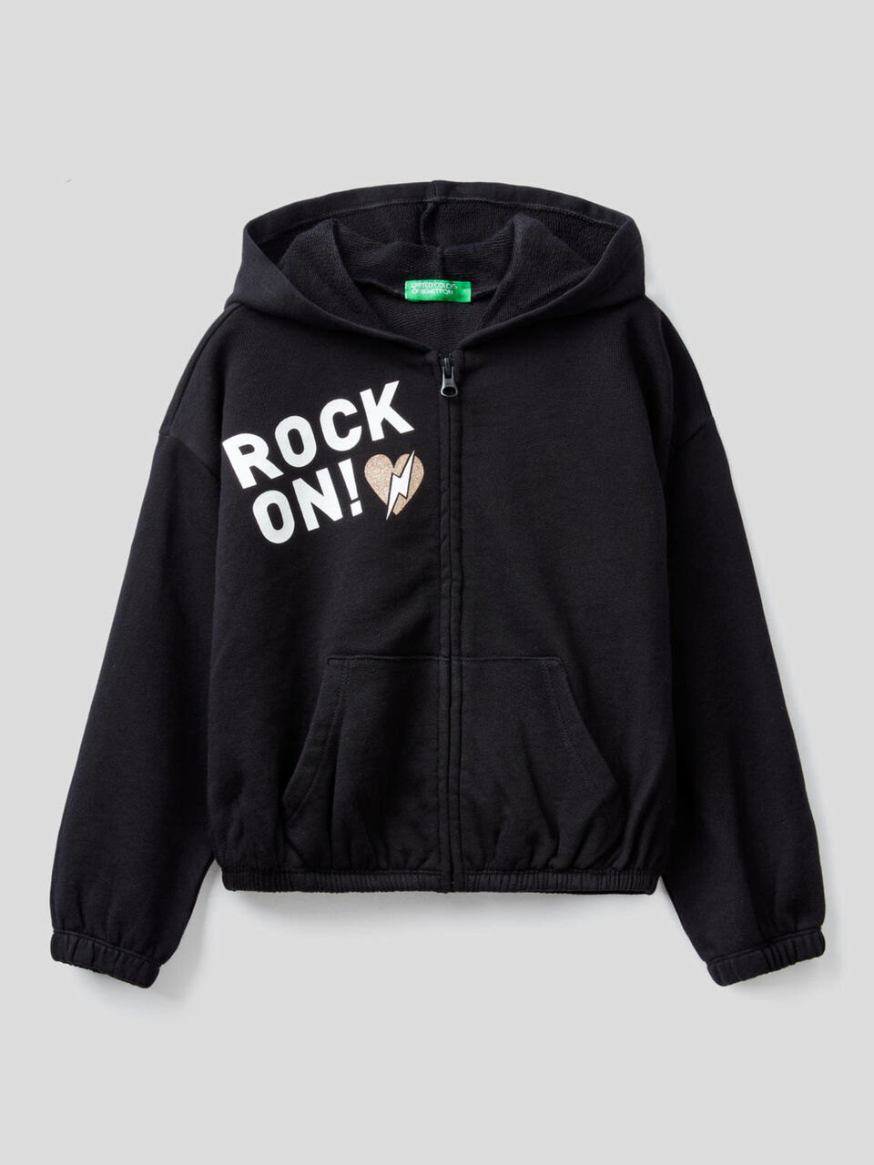 100% cotton cropped sweatshirt image number 1