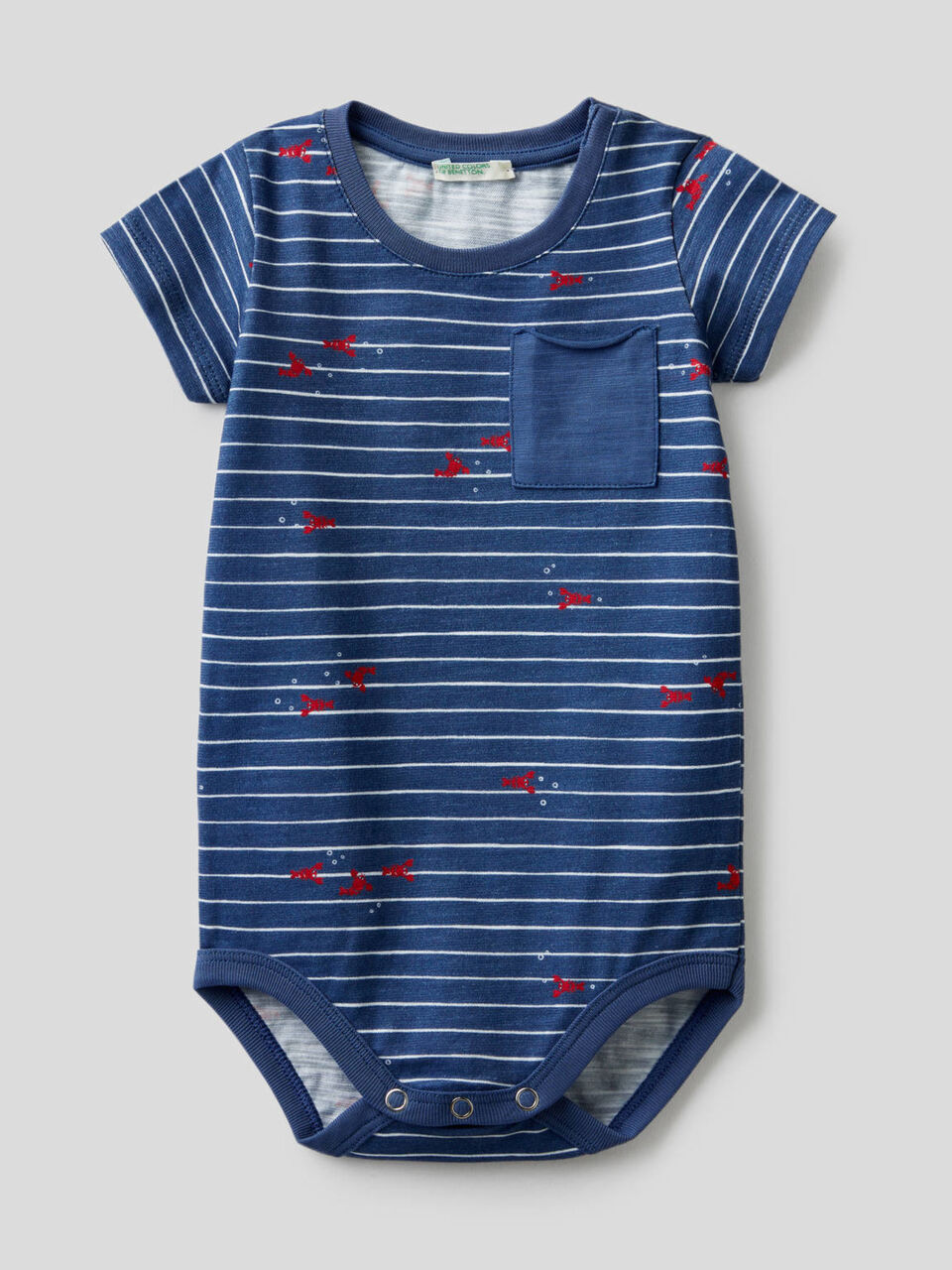 100% organic cotton bodysuit with pocket image number 1