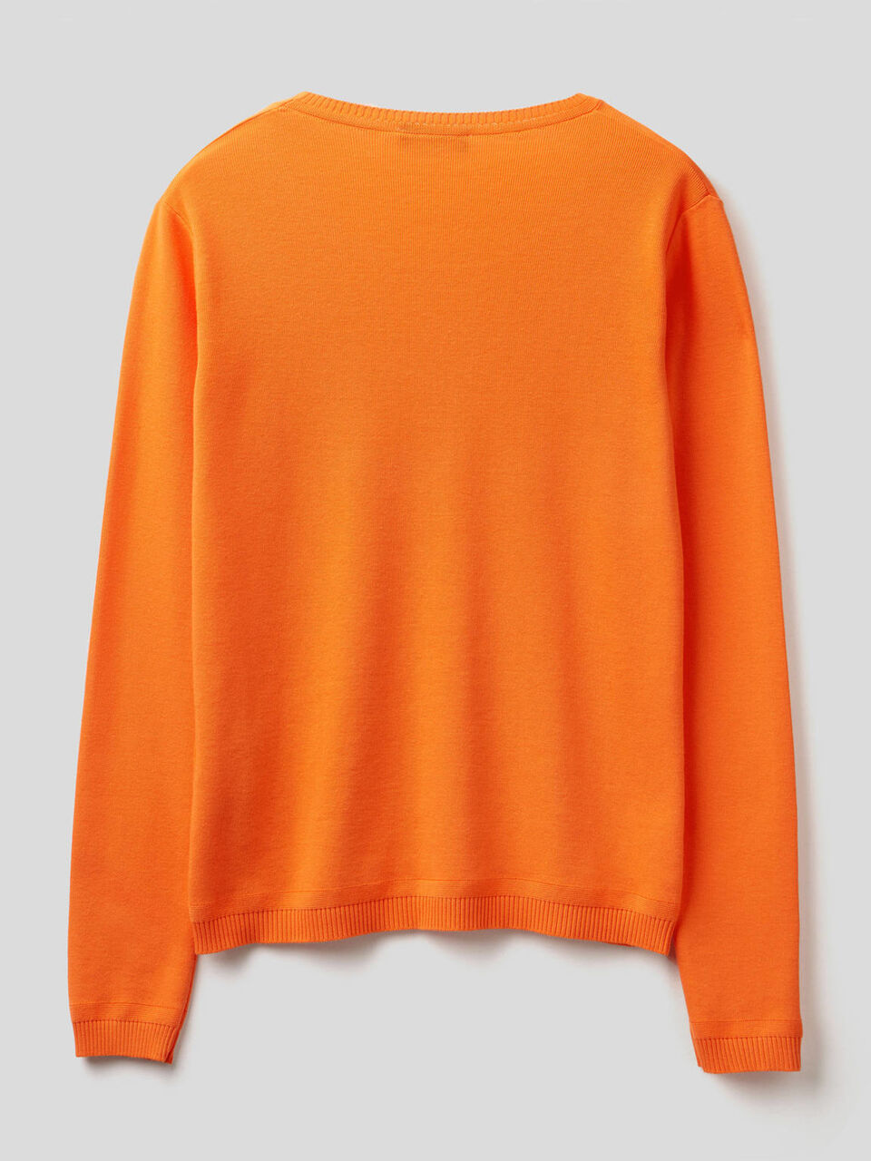Crew neck sweater in pure cotton image number 2