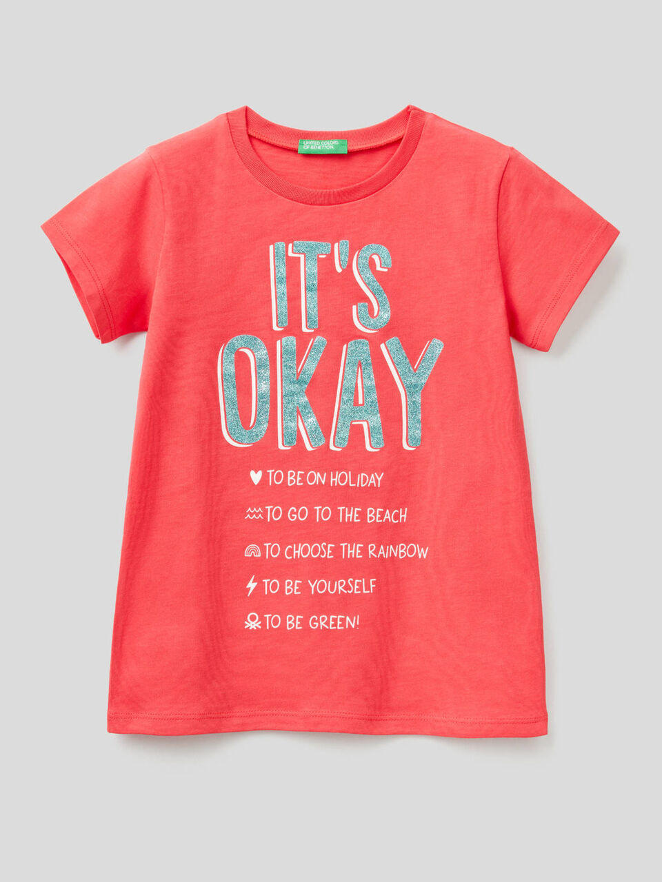 T-shirt with glittery print image number null