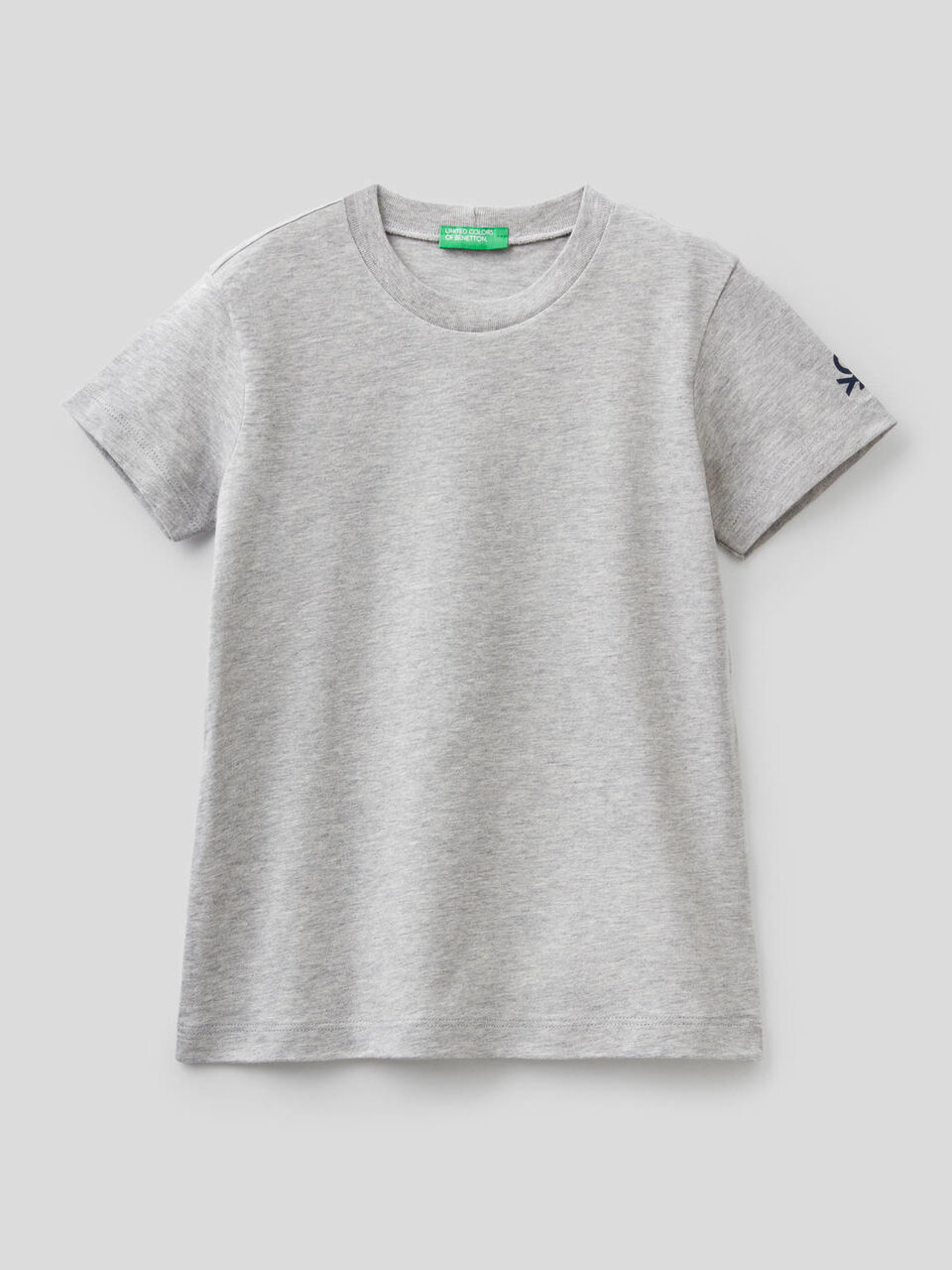 Organic cotton t-shirt with logo print image number 1