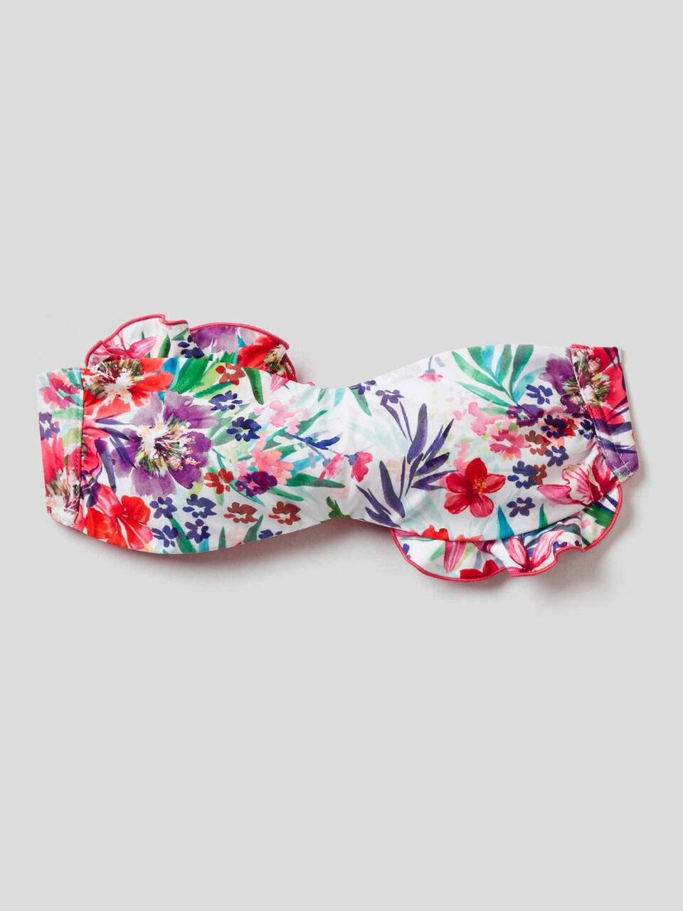 Floral print bandeau top image number 1