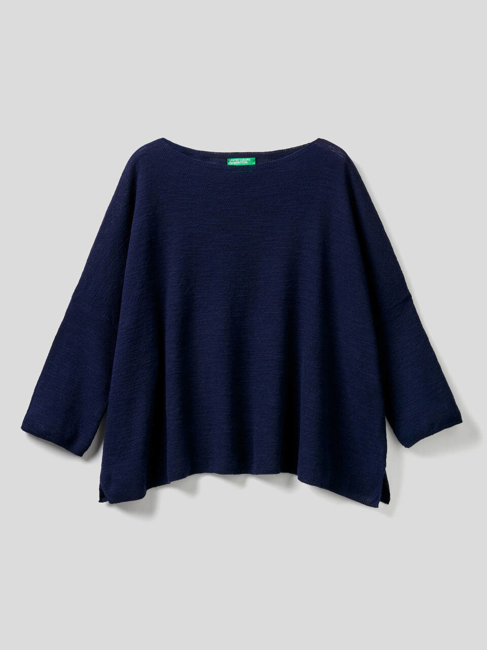 Knit sweater with boat neck image number 1