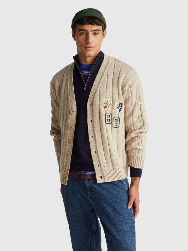 Stranger Things cardigan in pure wool Men