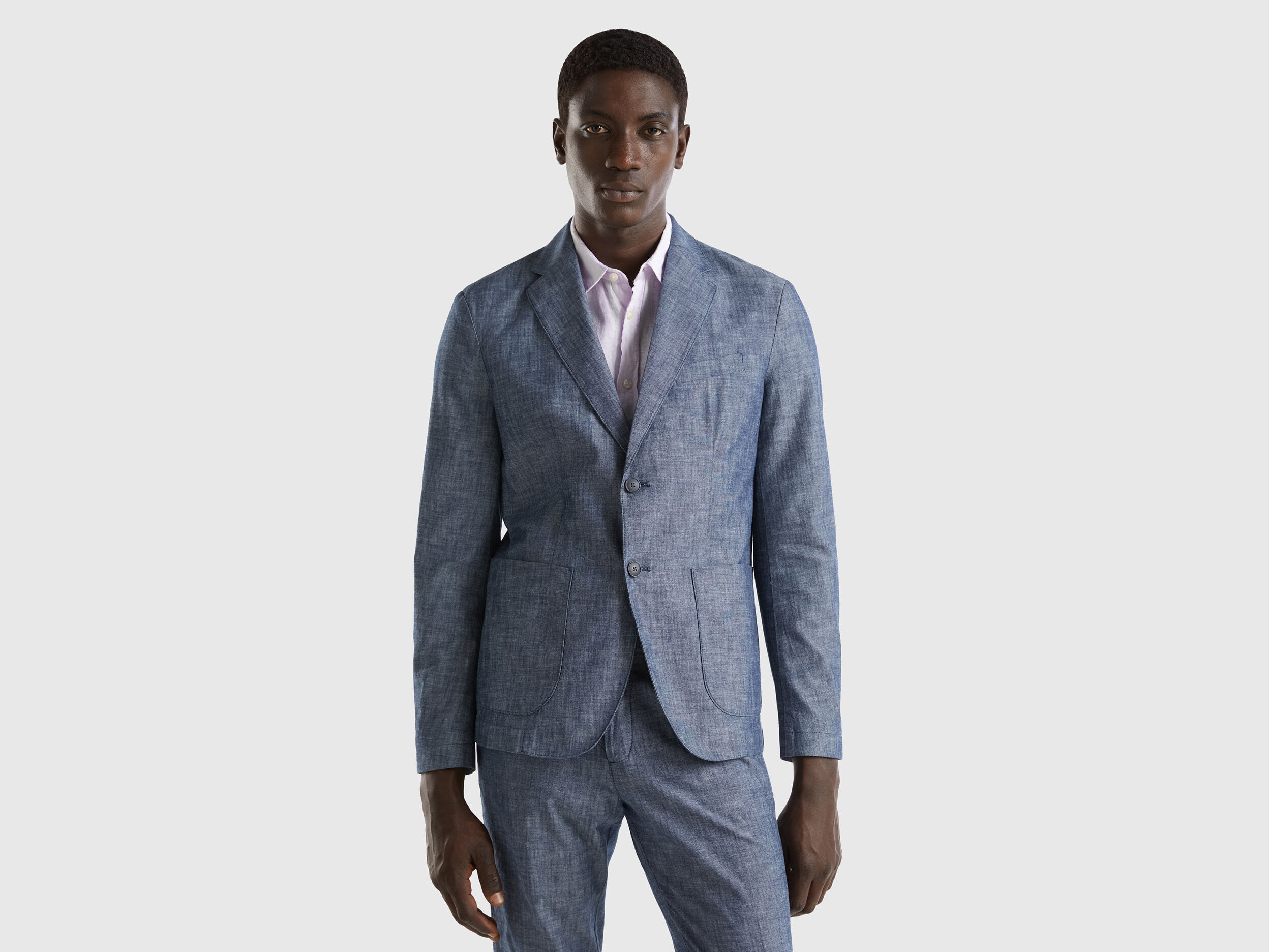 Chambray blazer mens deals