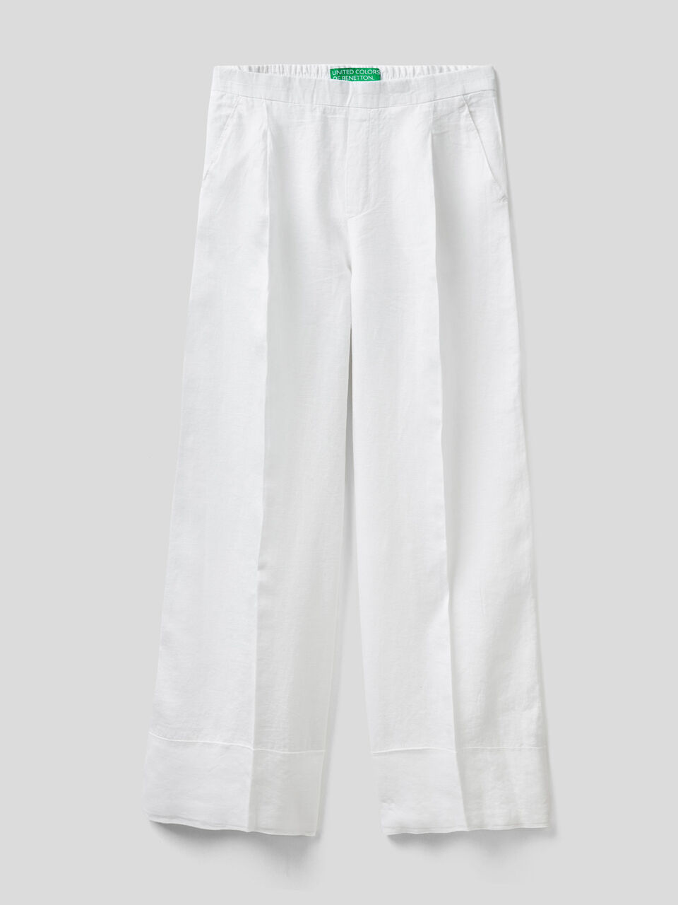 Palazzo trousers in 100% linen image number 1