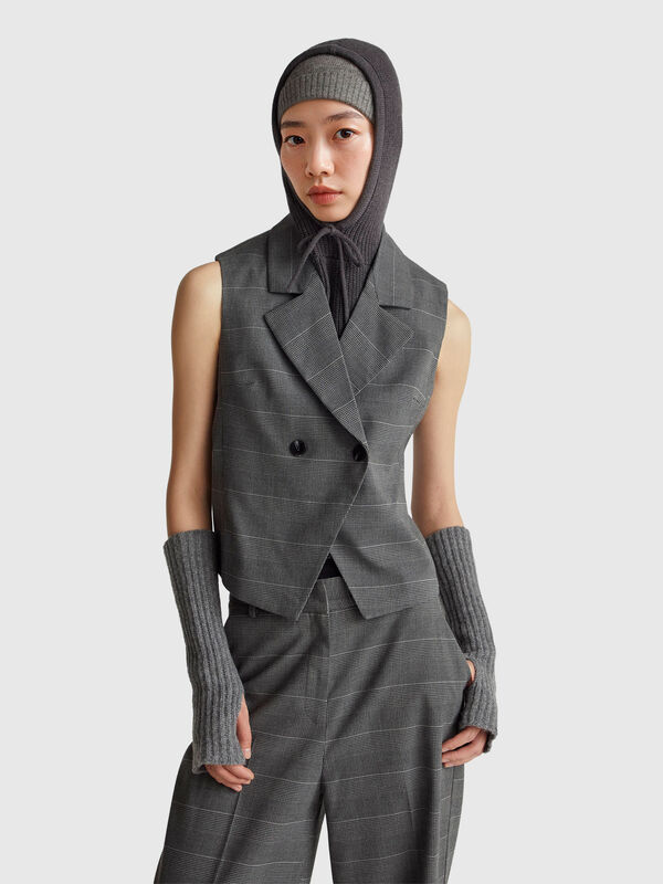 Double-breasted Prince of Wales vest Double-breasted Prince of Wales vest Women