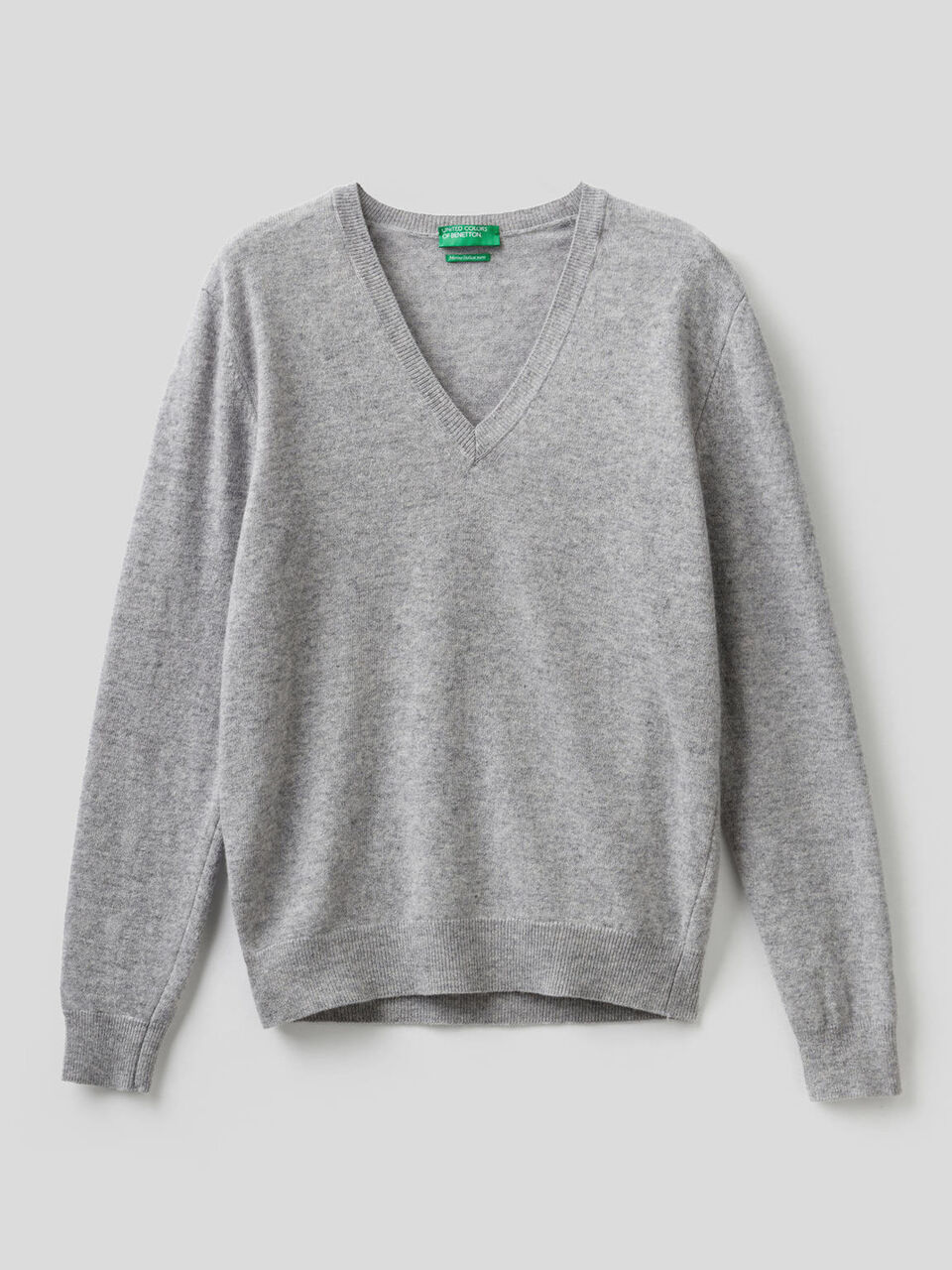 V-neck sweater in pure virgin wool image number 1