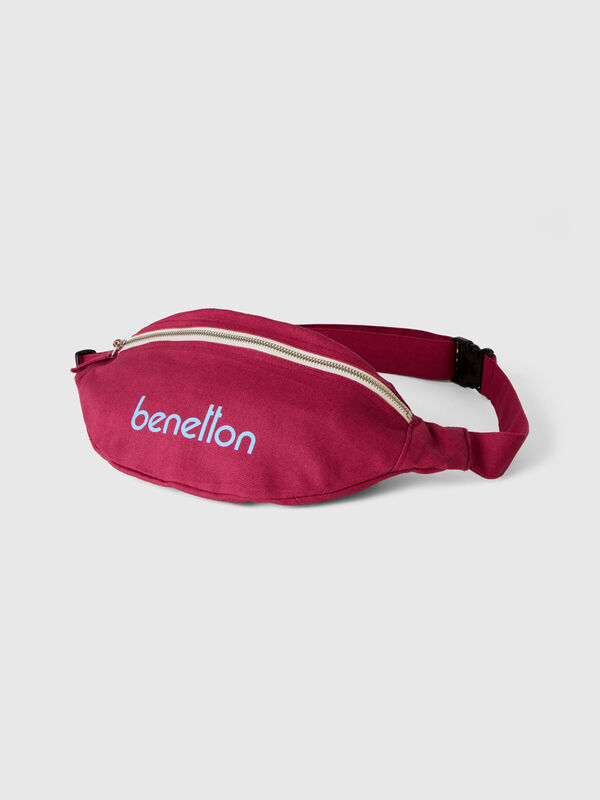Burgundy pouch in pure cotton