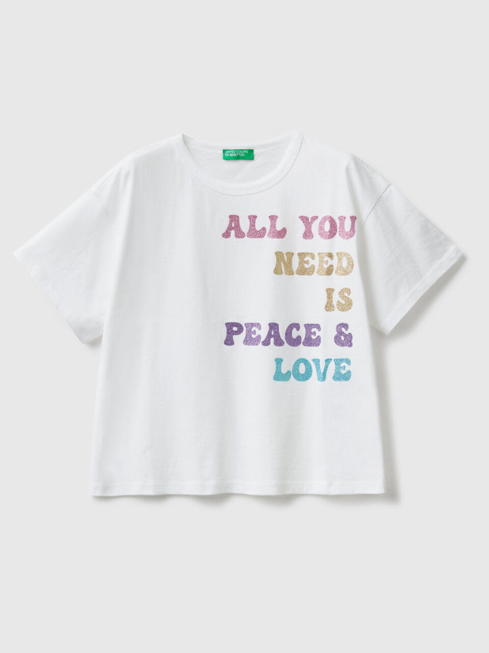 T-shirt with glittery print
