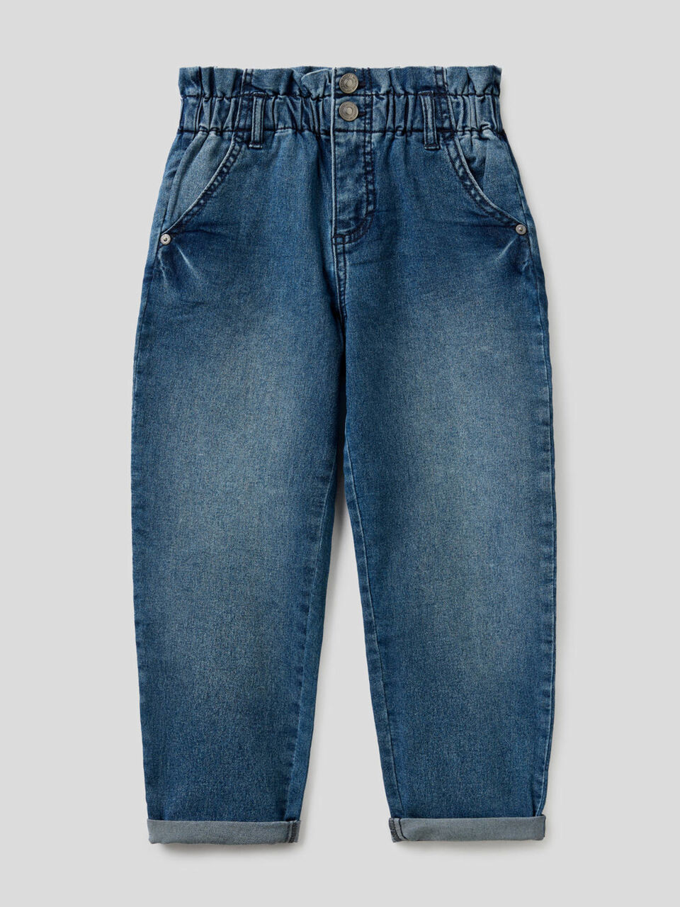 Baggy jeans with gathered waist image number 1