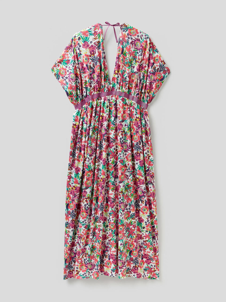 Floral pattern beach cover-up dress image number 2