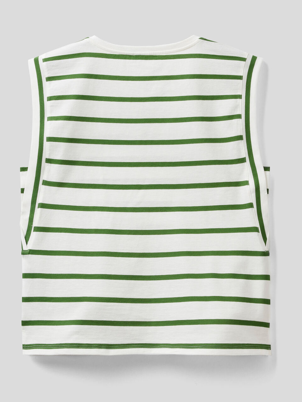 Striped sleeveless t-shirt image number 2
