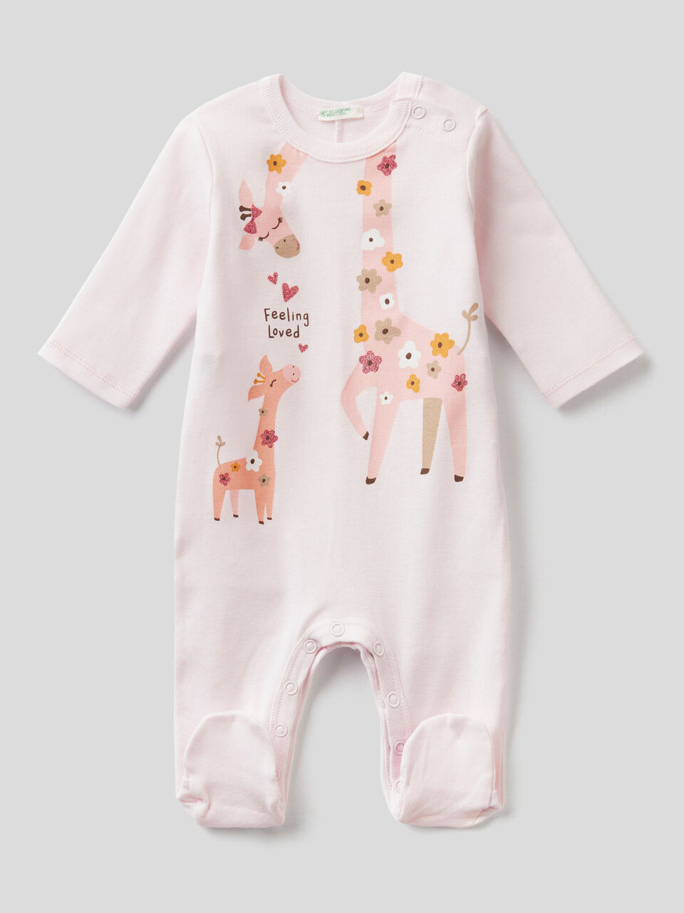 Long 100% organic cotton onesie image number 1