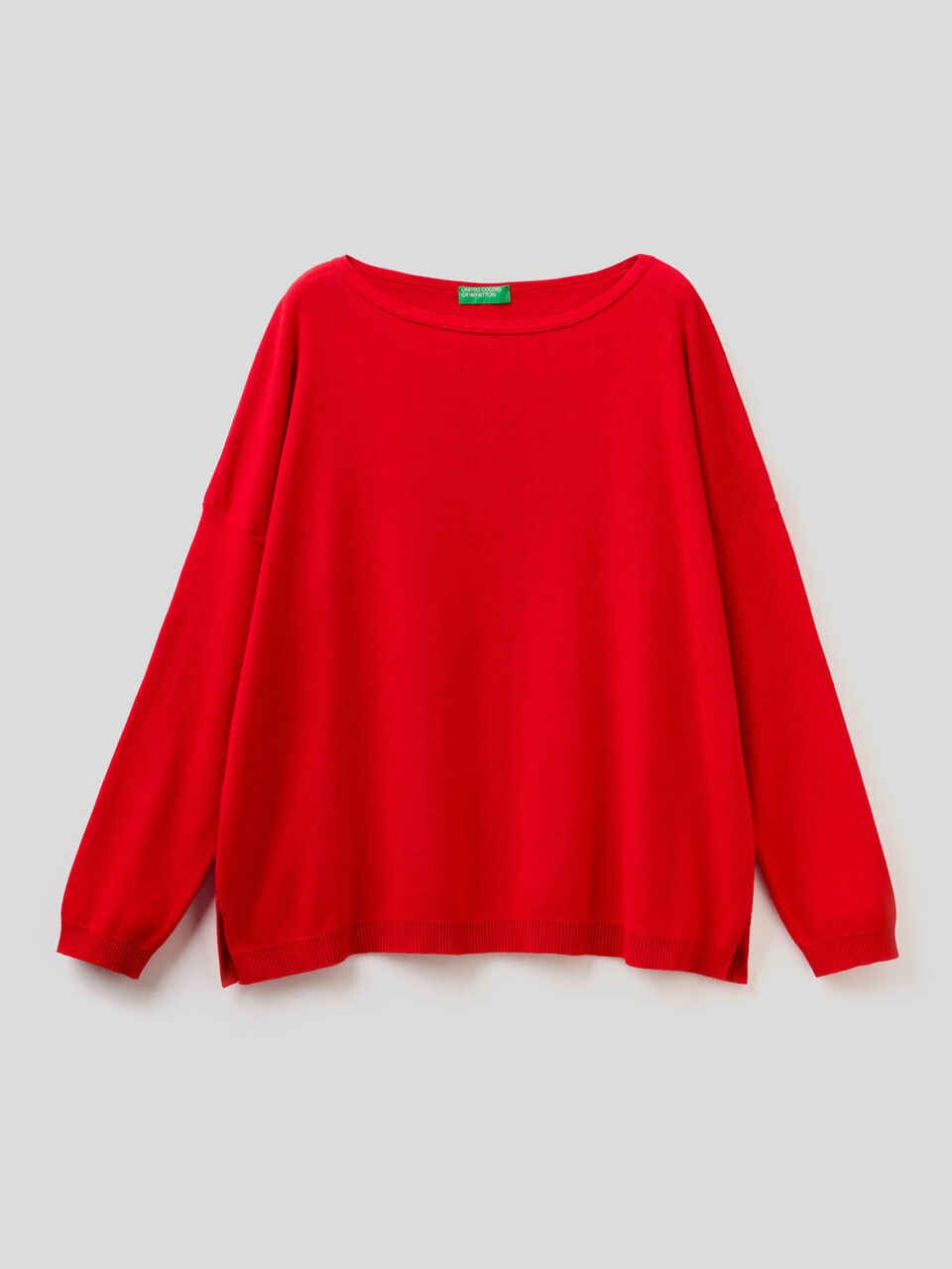 Cotton sweater with round neck image number 1