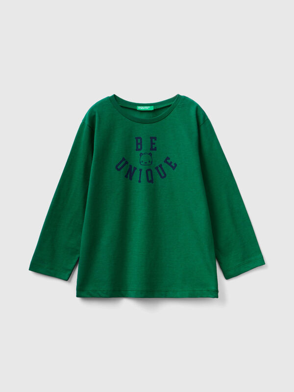 T-shirt with slogan print