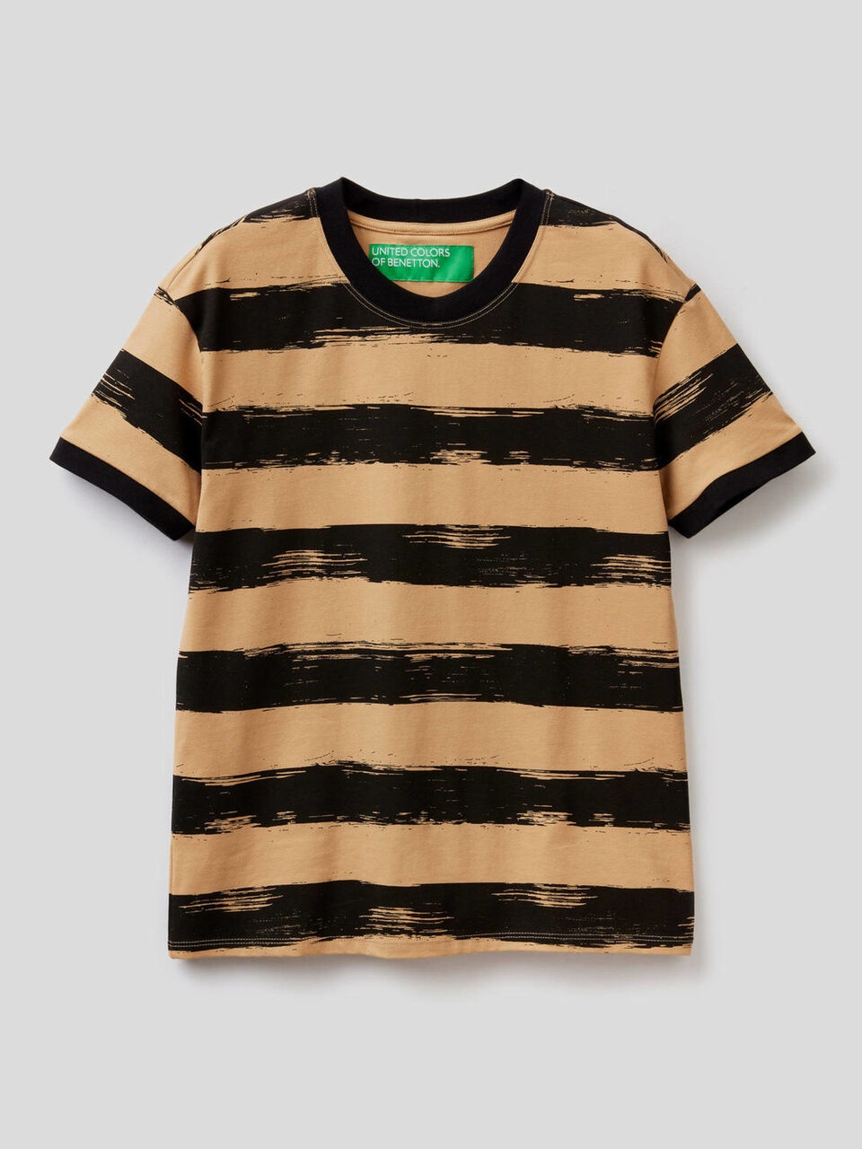 Printed t-shirt in stretch cotton image number 1