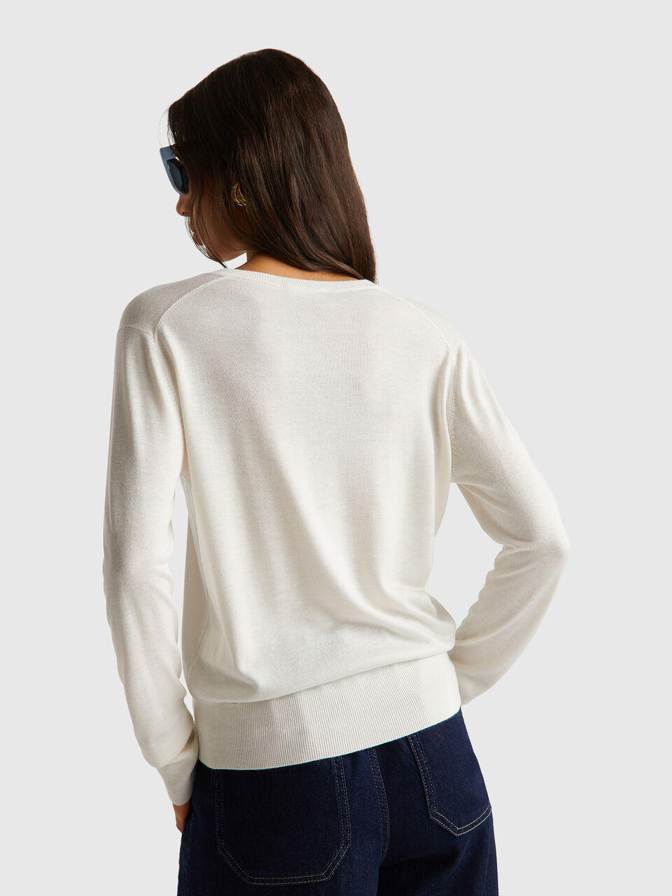 V NECK SWEATER L/S Women image number null