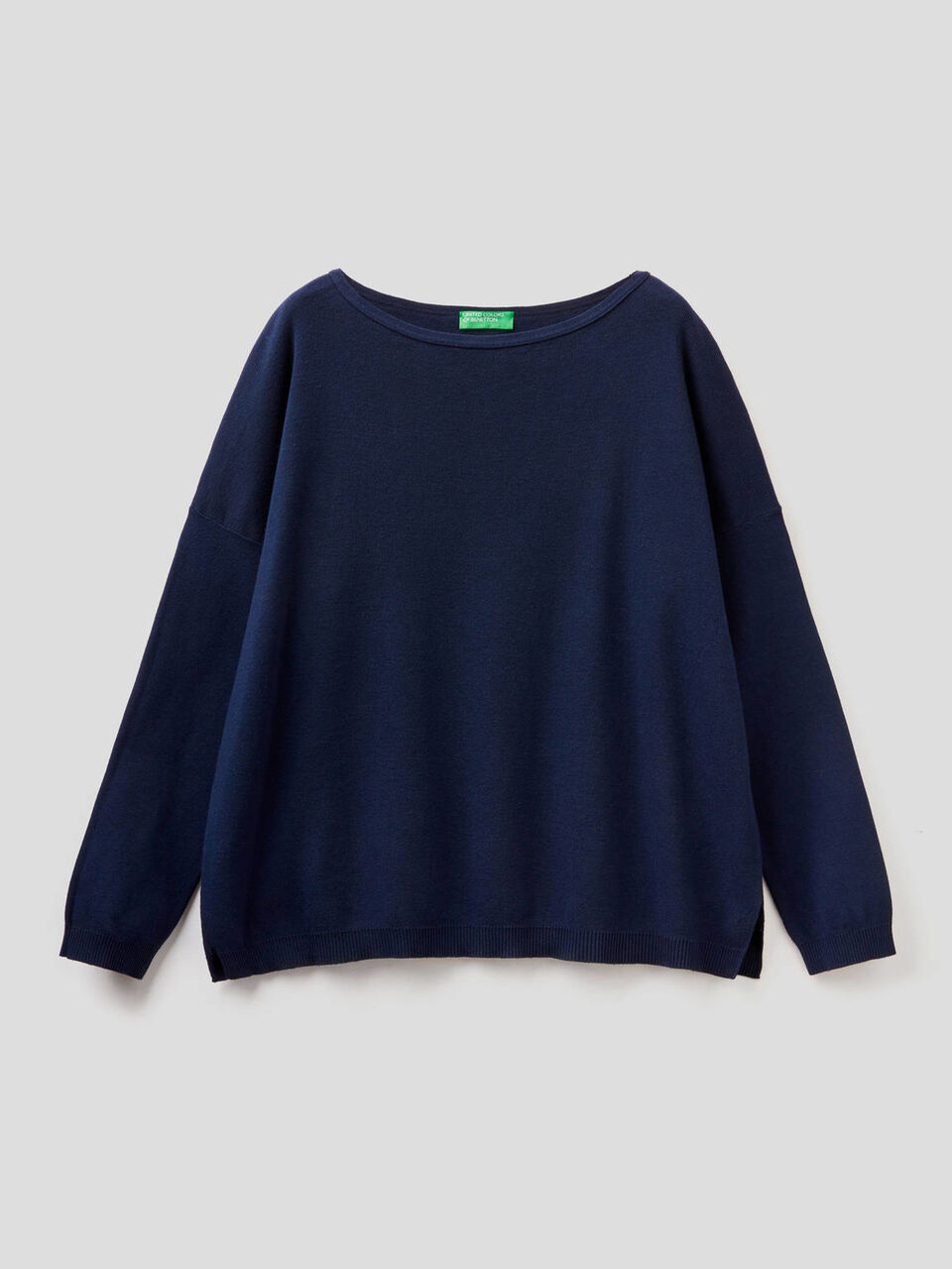 Cotton sweater with round neck image number 1