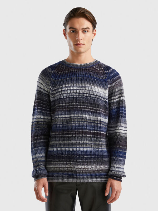 ts(s) - Crewneck Sweater in Hand-Dyed Multi-Color Acrylic Wool Mix, 1