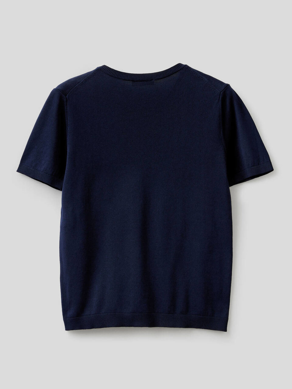 Short sleeve sweater in cotton blend image number 2