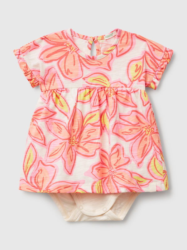 Dress with floral print New Born (0-18 months)